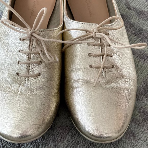 Intrend Leather Gold Ballet Flats US7.5 - Picture 6 of 10